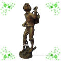 outdoor bronze poor kid sculpture casting YL-K048